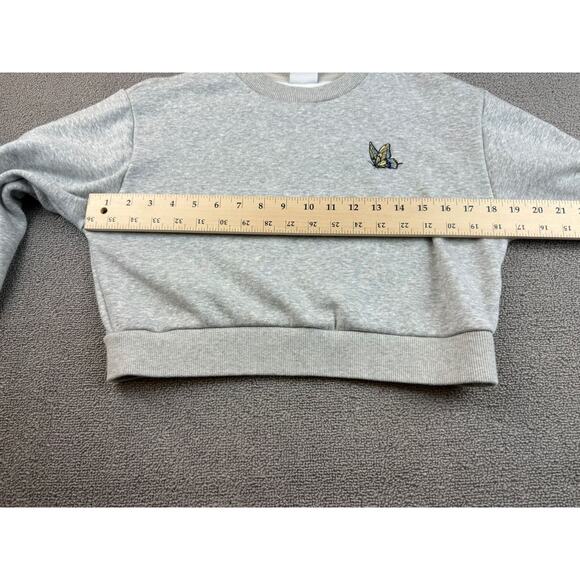 Aritzia Sunday Best Women's XS Gray Cropped Butterfly Crewneck Pullover - Picture 6 of 9